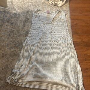 Xhilaration Striped Swim Coverup - White and Tan